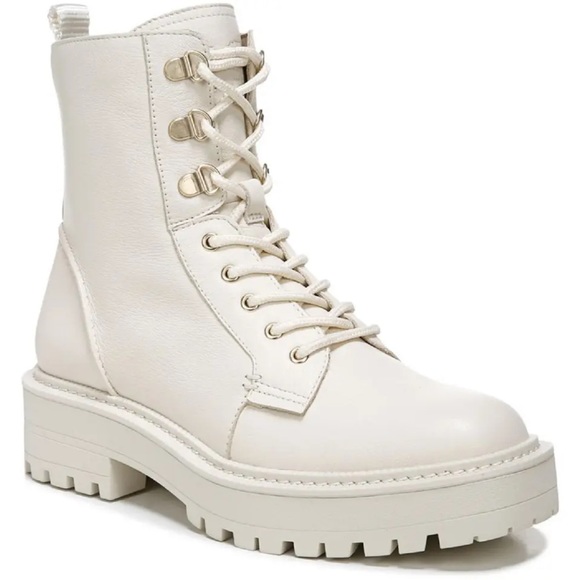 Sam Edelman Womens Lue Ivory Combat & Lace-up Boots 11 Medium - Picture 4 of 10